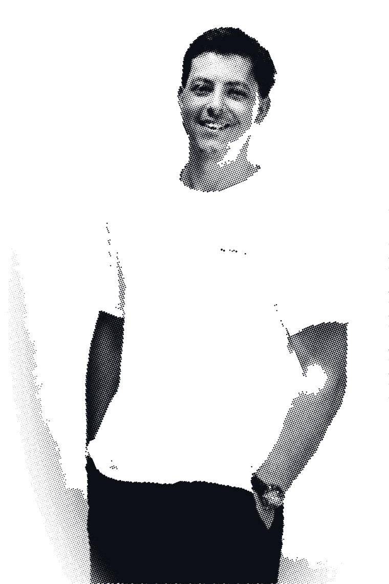 Halftone portrait of Tarik
